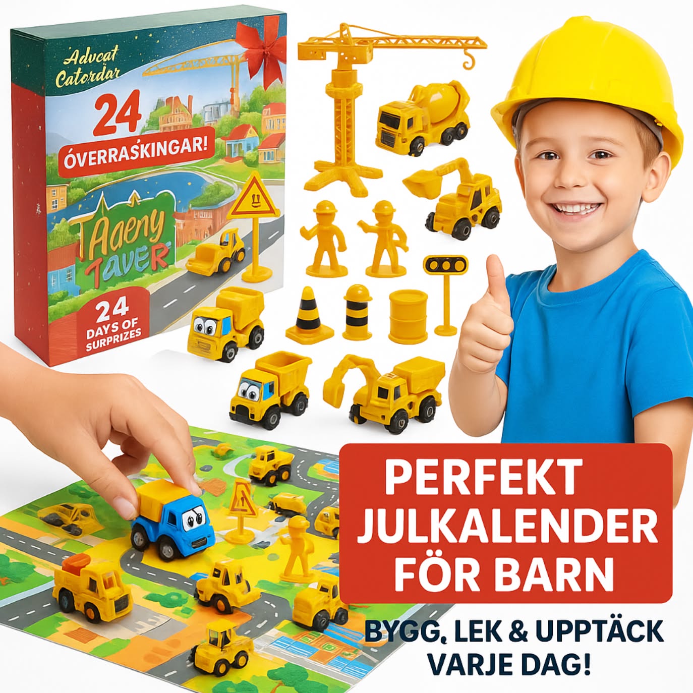 Julkalender med fordon – 24 dagar av spänning 🚜