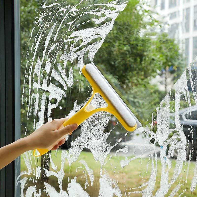 3-i-1 Fönsterputs – Skrapa, Spray & Skrubb i Ett!