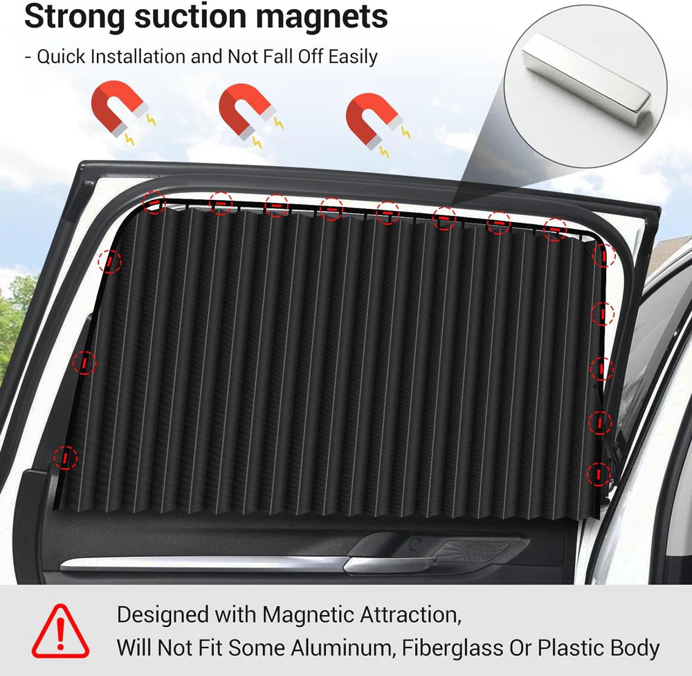 Parasoll för Sidofönster (4-pack) – Skydda din bil, ditt privatliv och din komfort!