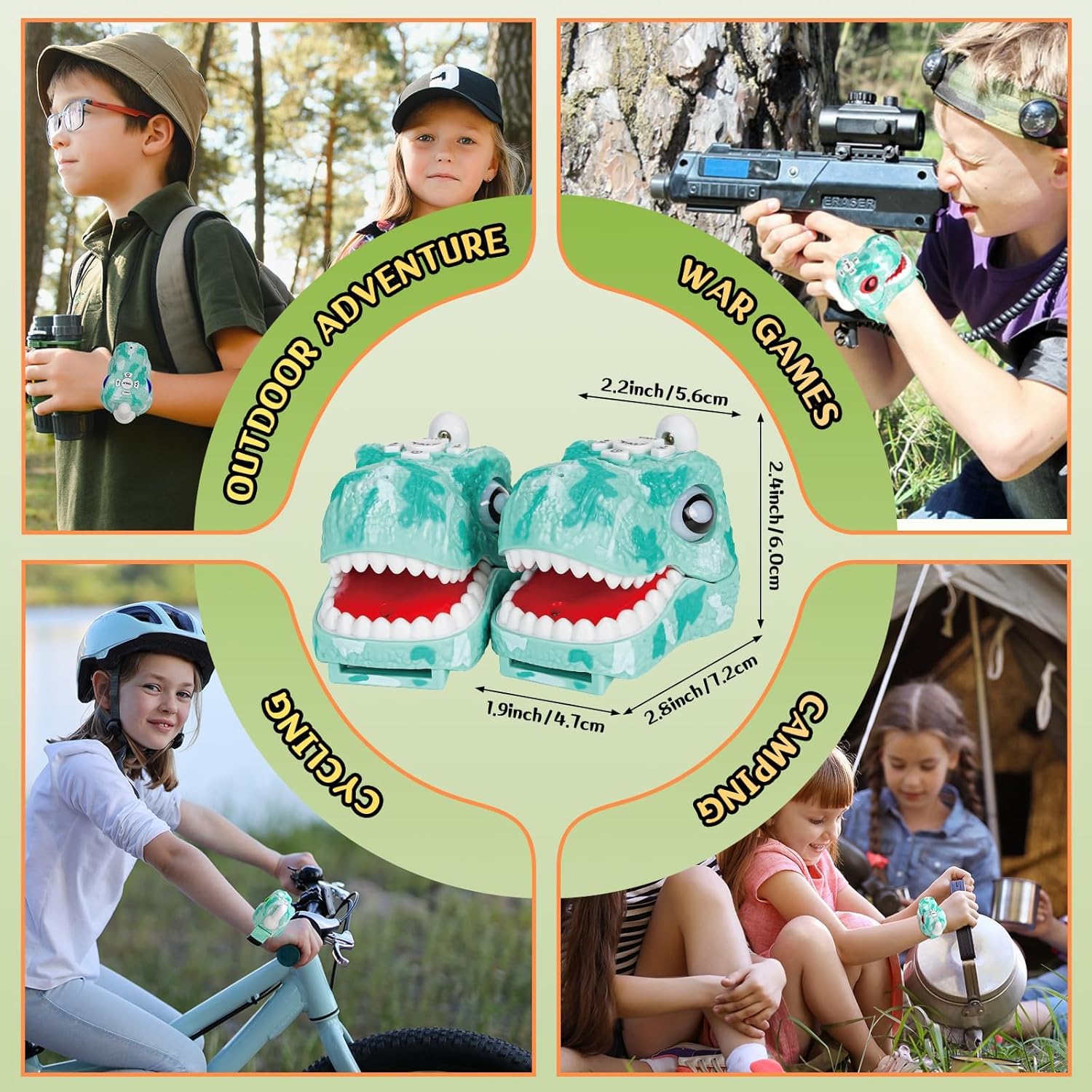 Walkie Talkies för Barn – Dinosaur 2 Stycken