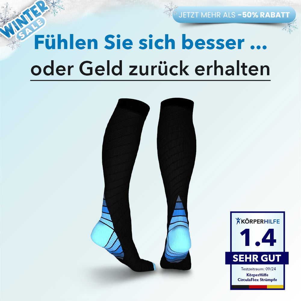 KörperHilfe® CirculaFlex - Orthopädische Kompressionsstrümpfe für schmerzfreie Beine & Füße