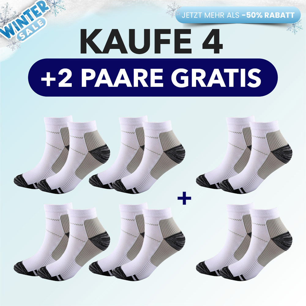 KörperHilfe® FußVital Pro - Orthopädische Kompressionssocken für den Alltag