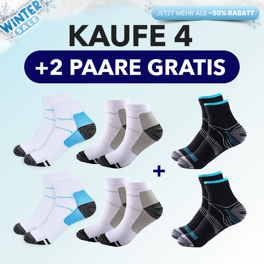 KörperHilfe® FußVital Pro - Orthopädische Kompressionssocken für den Alltag