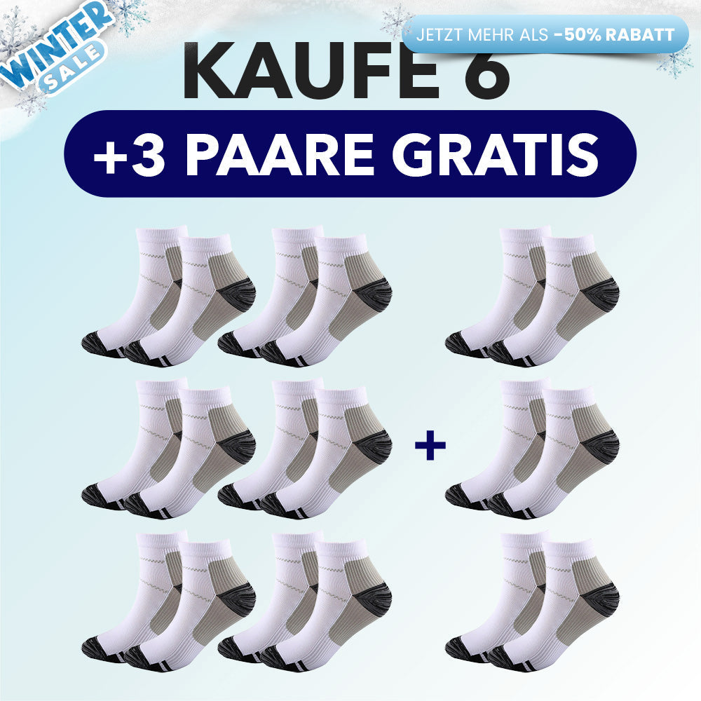 KörperHilfe® FußVital Pro - Orthopädische Kompressionssocken für den Alltag