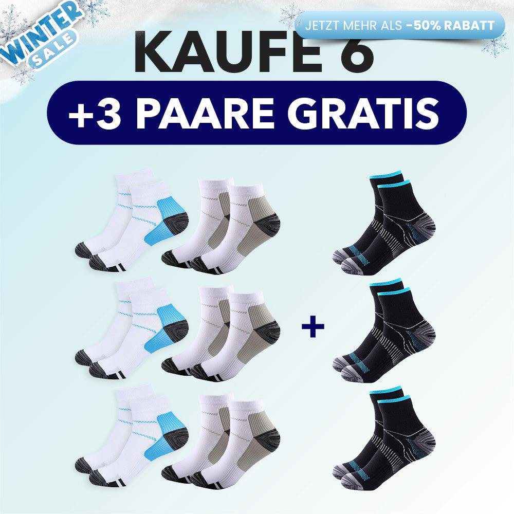 KörperHilfe® FußVital Pro - Orthopädische Kompressionssocken für den Alltag