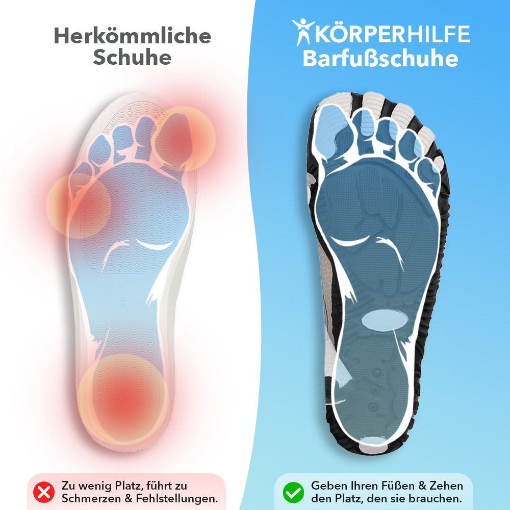 KörperHilfe® EasyWalk Pro - Orthopädische Barfußschuhe (Unisex)