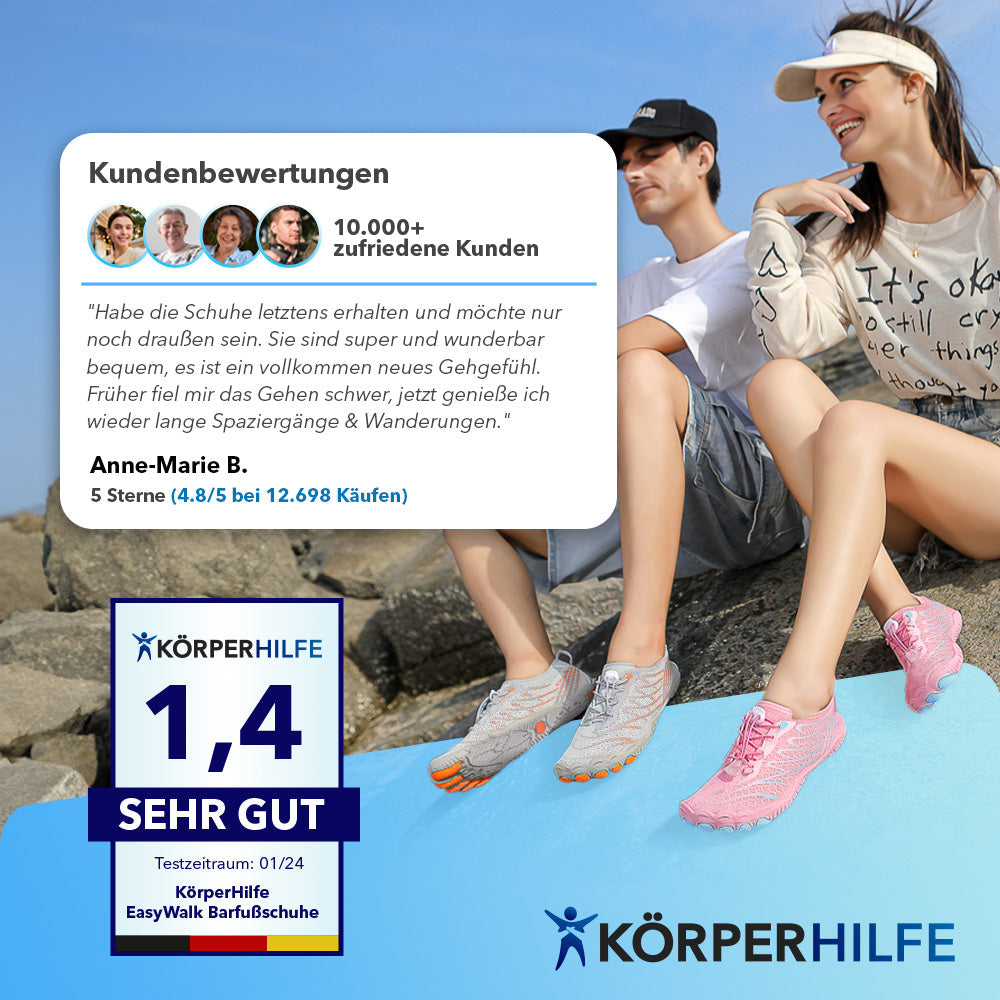 KörperHilfe® EasyWalk Pro - Orthopädische Barfußschuhe (Unisex)