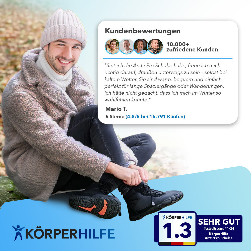 KörperHilfe® ArcticPro - Winter Barfußschuhe (Unisex)