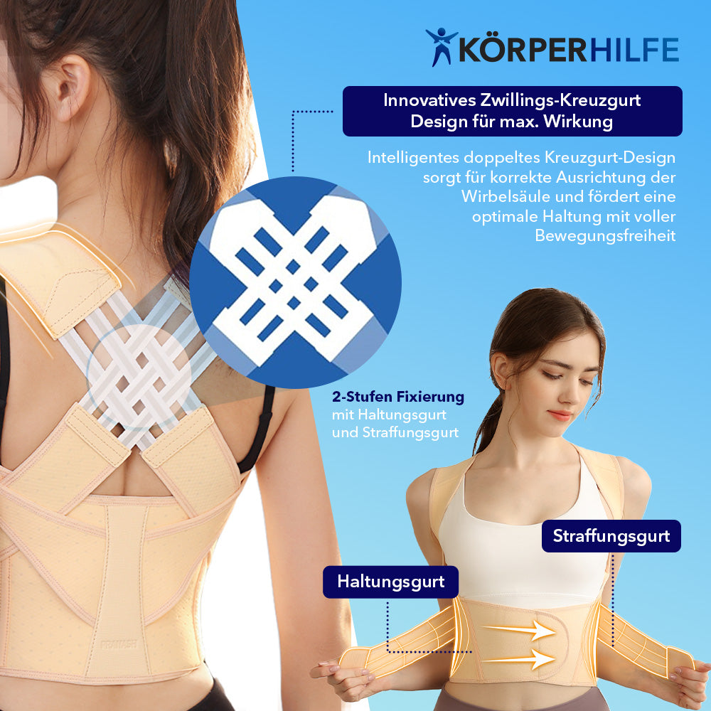 KörperHilfe® PosturaPro - Orthopädische Rücken- und Haltungsorthese für den Alltag