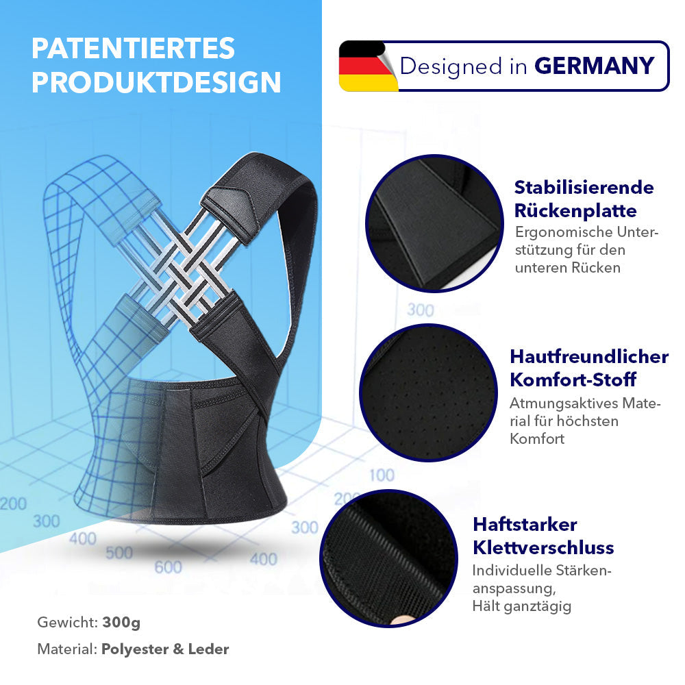 KörperHilfe® PosturaPro - Orthopädische Rücken- und Haltungsorthese für den Alltag