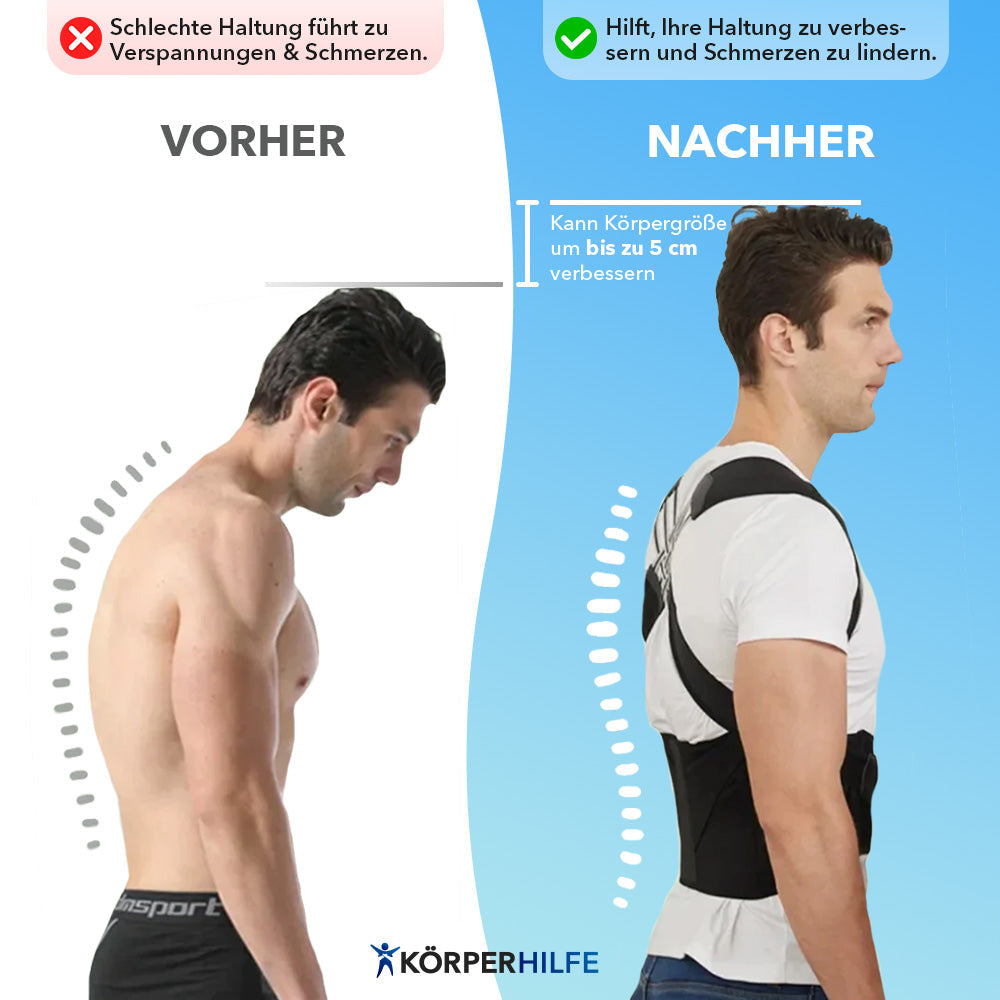 KörperHilfe® PosturaPro - Orthopädische Rücken- und Haltungsorthese für den Alltag