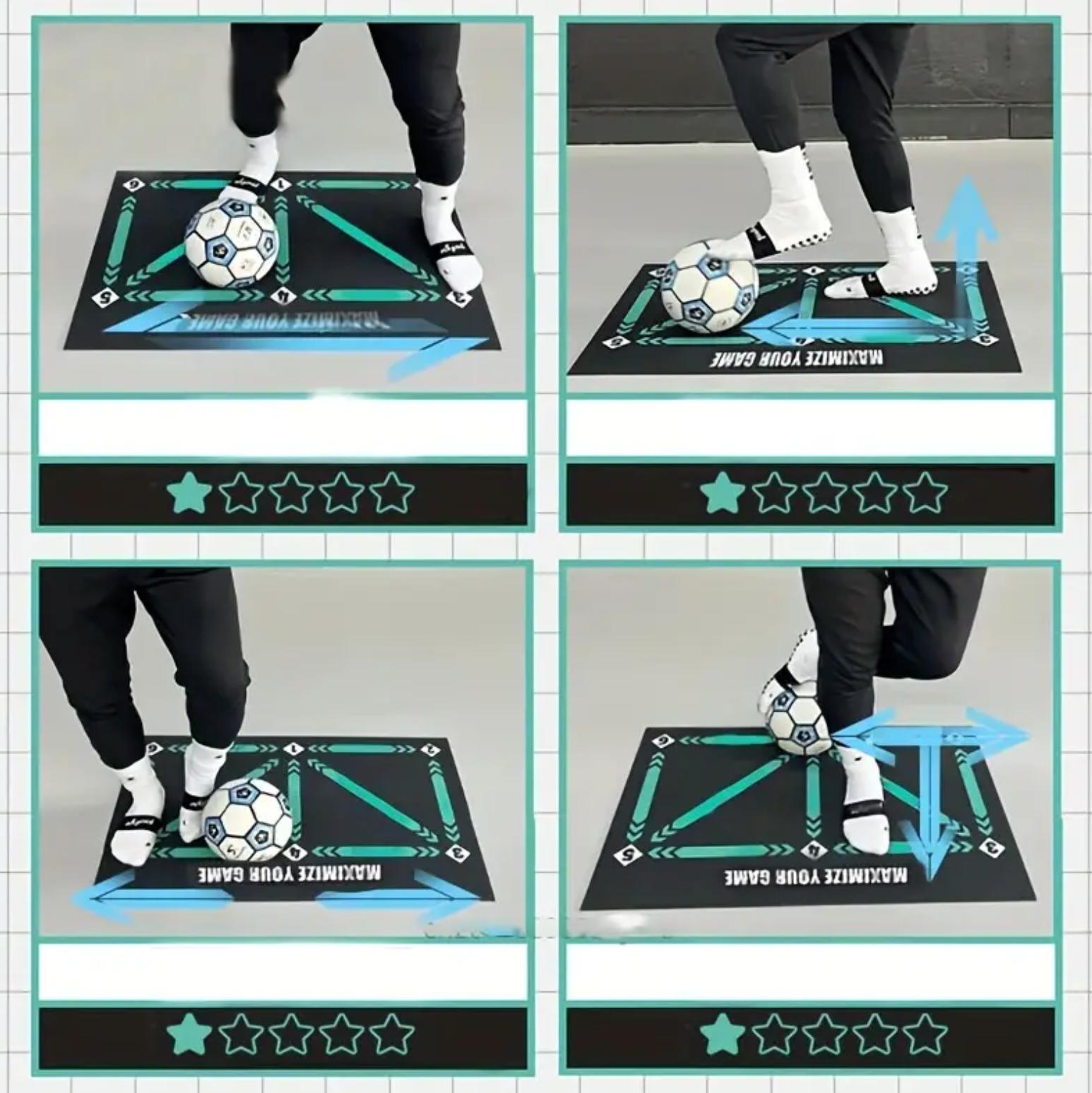 Junior fotballferdighetsmatte (Inkluderer treningsvideoer)