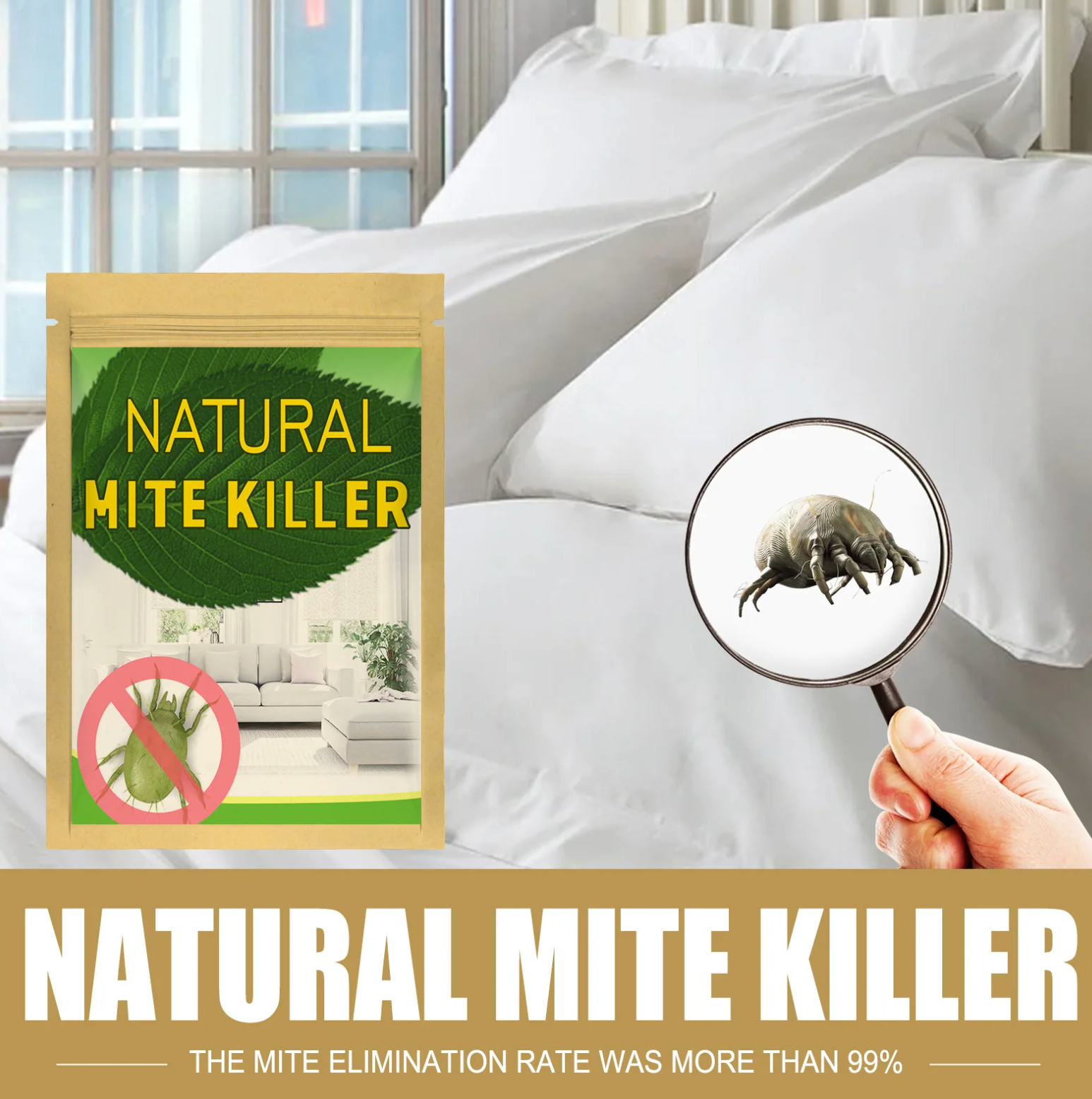 ClearMites™ Natural Mite Killing Patch | Bli kvitt midd og eggene deres øyeblikkelig!