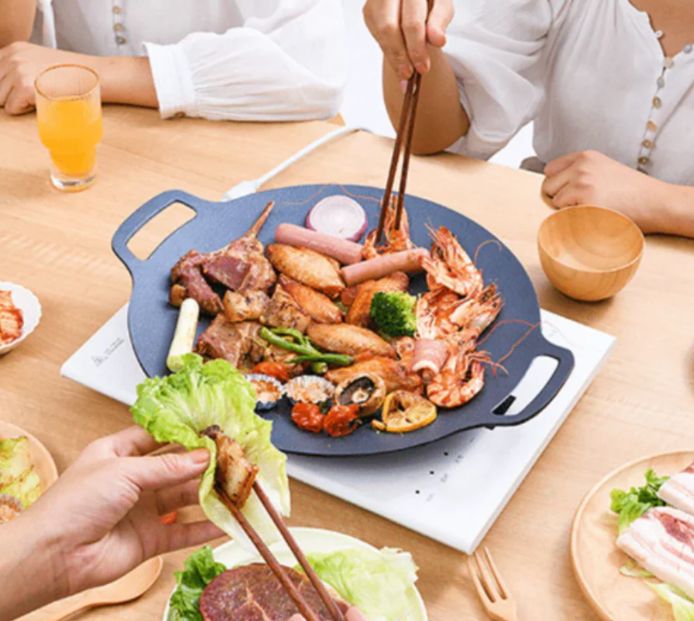 Premium non-stick panne med grillbunn I Siste kampanjedag!