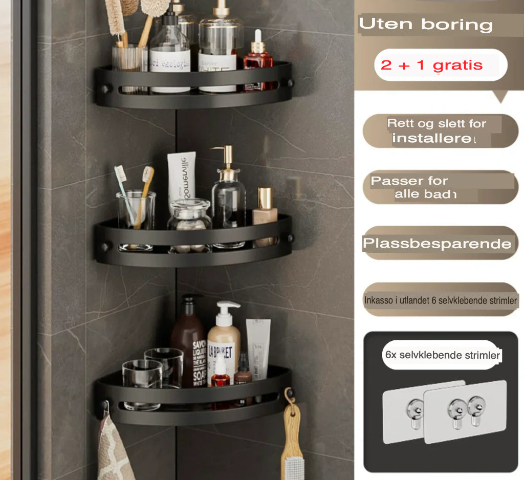 BorraFlexRek | Enkel oppbevaring, uten boring