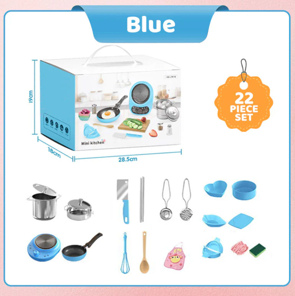 Små Kockar – 22-delars Mini Kök med Äkta Funktioner 🍳