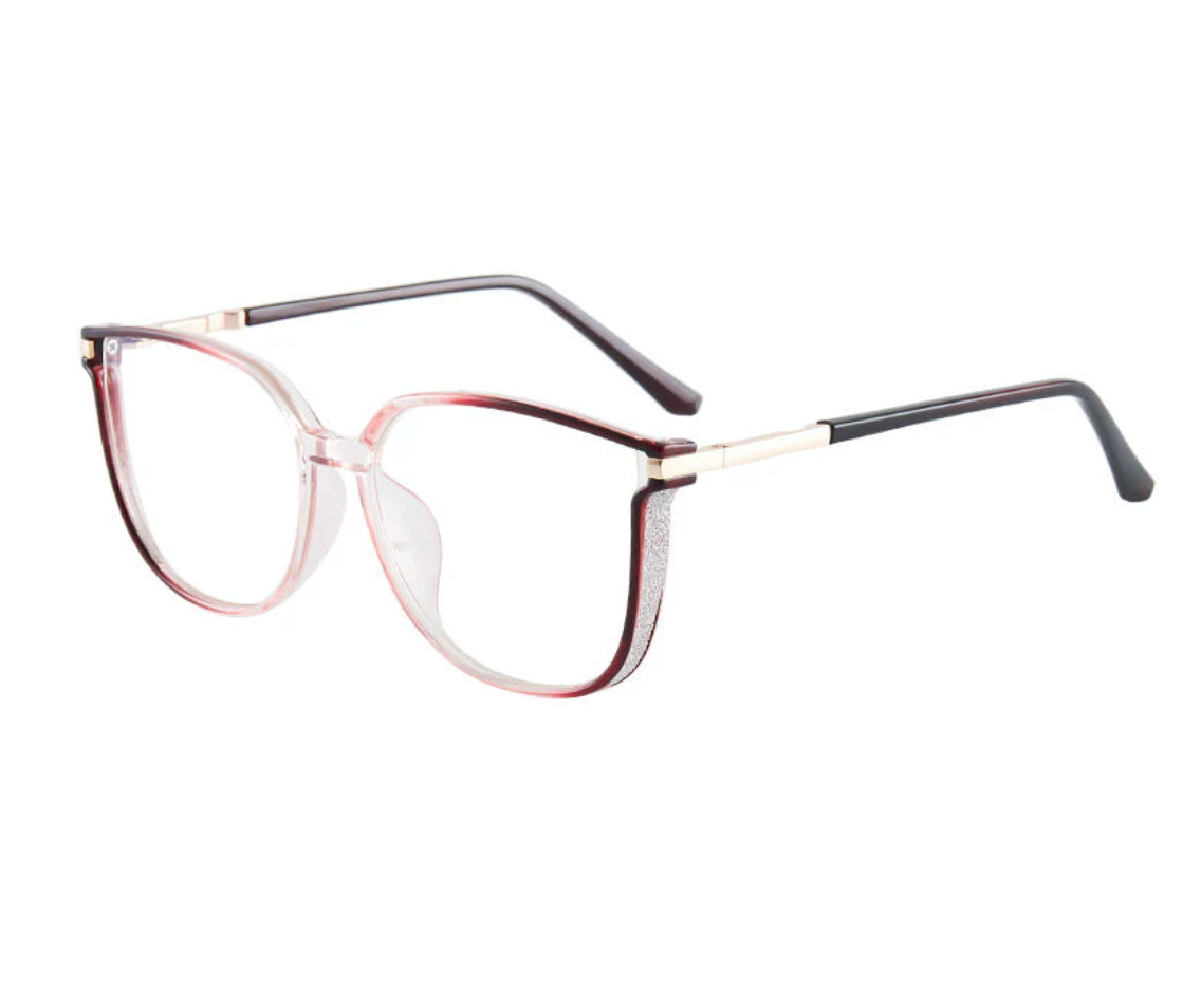 Damglasögon med stor ram – HD Anti-Blåljus