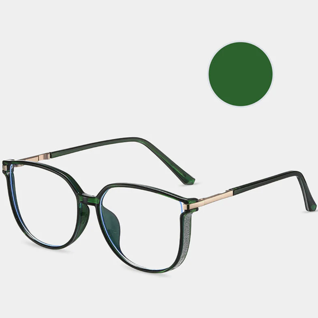 Damglasögon med stor ram – HD Anti-Blåljus