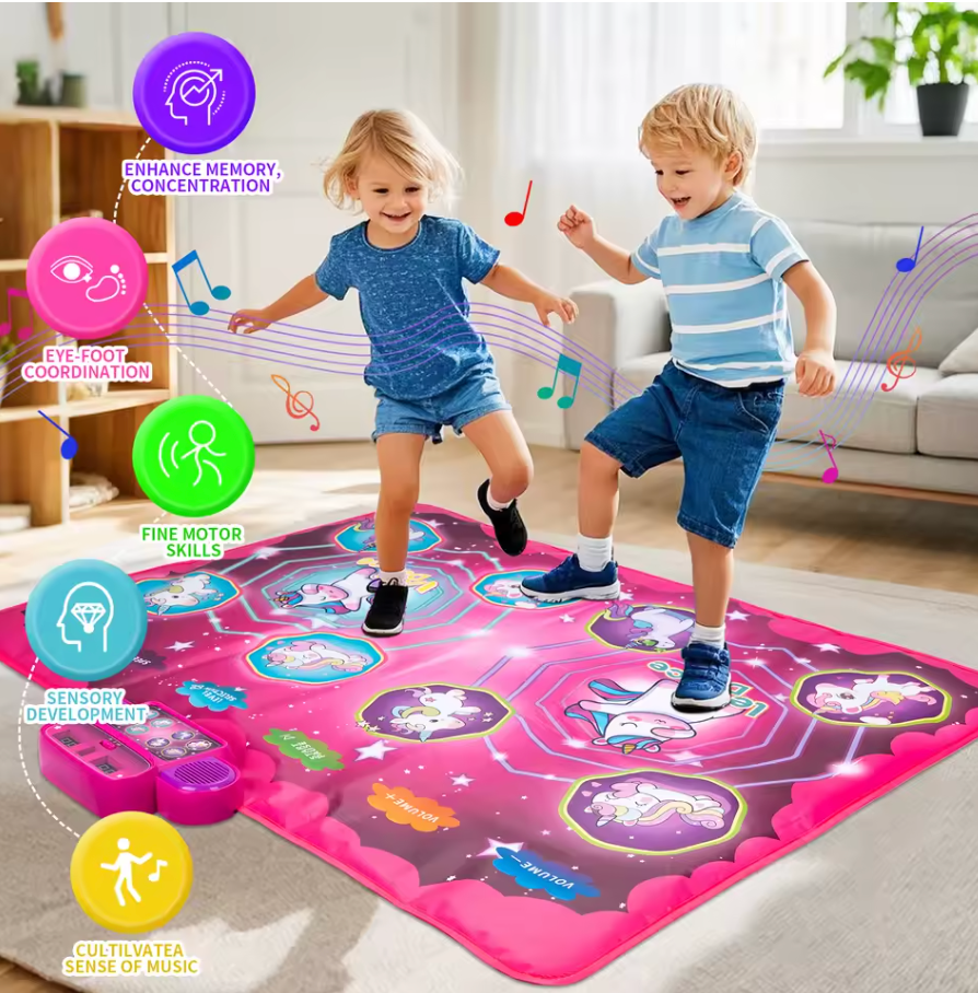 Elektronisk dansematte for barn – med Bluetooth & 9 nivåer av moro! 🎶