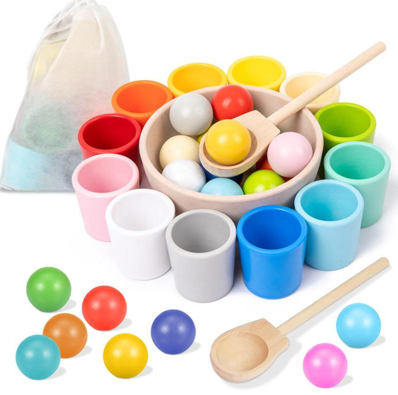 Montessori Träleksak – Färgglad Lek som Utvecklar Små Sinnens Stora Förmågor