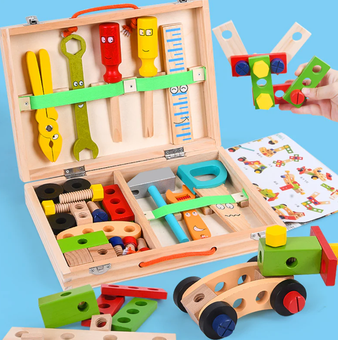 Upptäck glädjen i kreativt lärande – Träverktygslåda för Nyfikna Barn