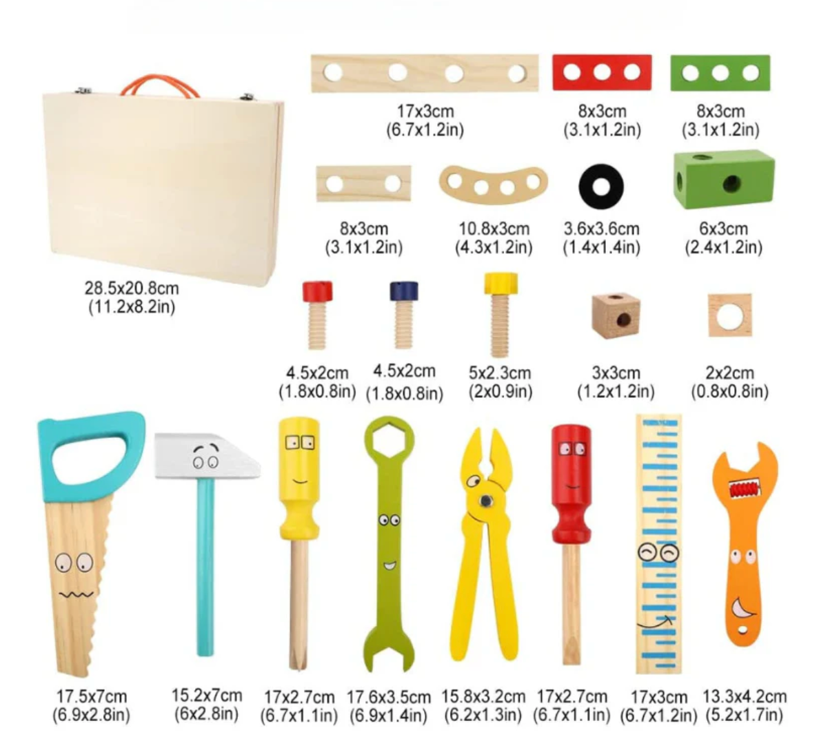 Upptäck glädjen i kreativt lärande – Träverktygslåda för Nyfikna Barn