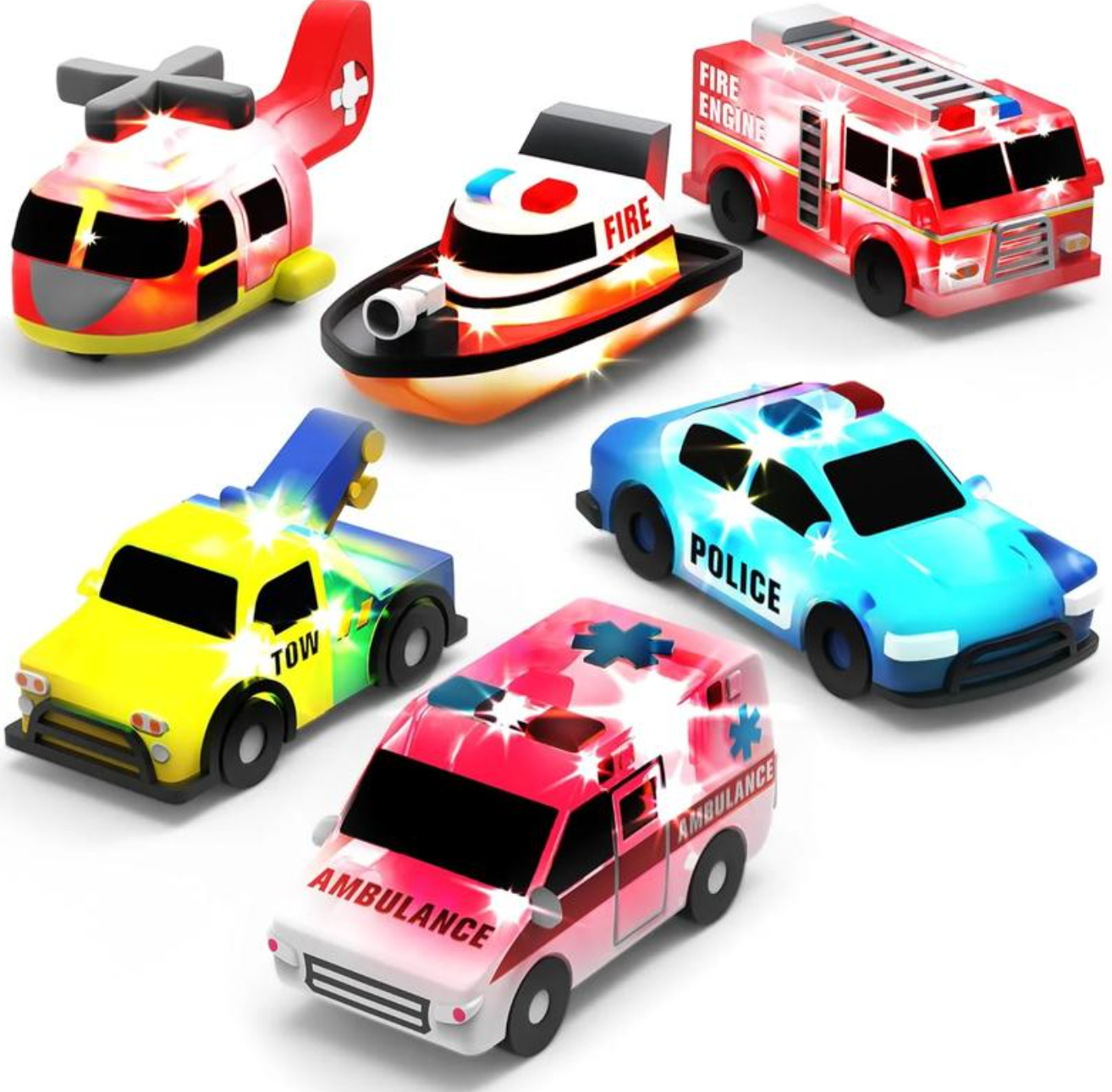 Tub Works™ Blinkende Utrykningskjøretøy – 6 (St)