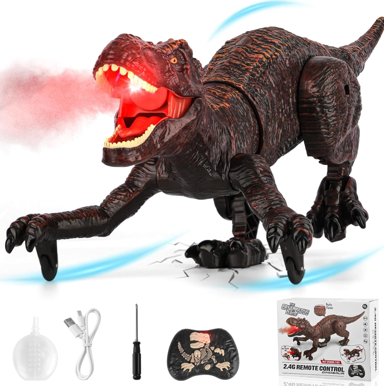 Möt den ultimata RC-dinosaurien – med rök, ljus och ljud!