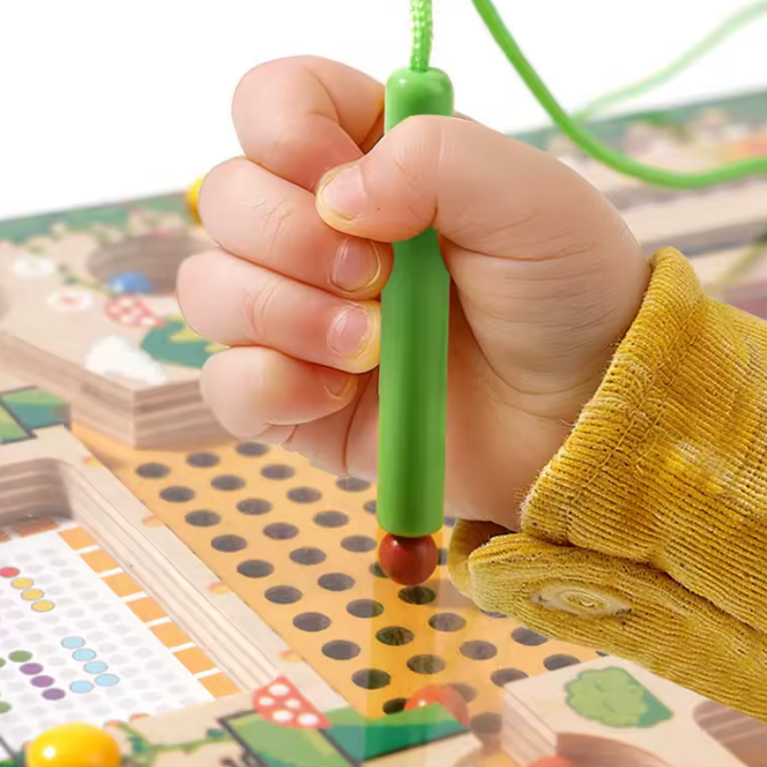 Magnetiskt Sorteringsspel i Trä – Montessori-inspirerad Lärandelek för Barn