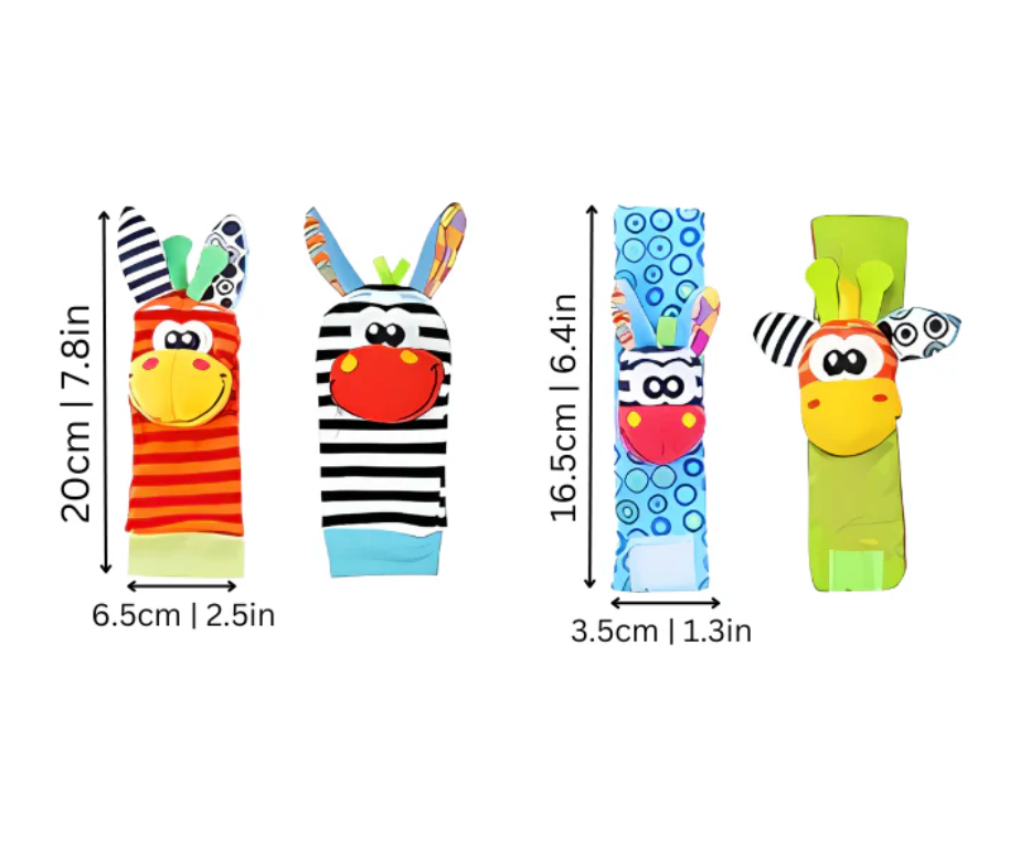 Hand och fot skallrasockor -  stimulera din bebis utveckling med lek och glädje