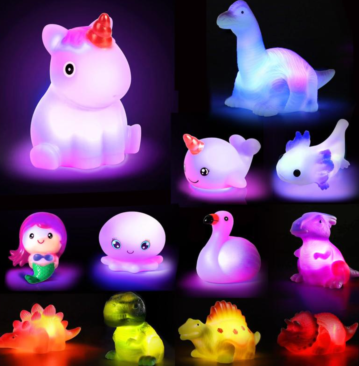 Lysande och Roliga Vattenleksaker – Dinosaurier, Sjöjungfrur, Djurmodeller