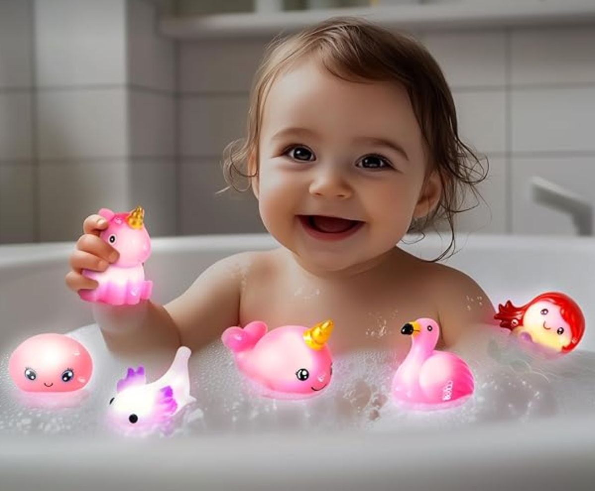 Lysende og Gøyale Vannleker – Dinosaurer, Havfruer og Dyremodeller! (4 stk)