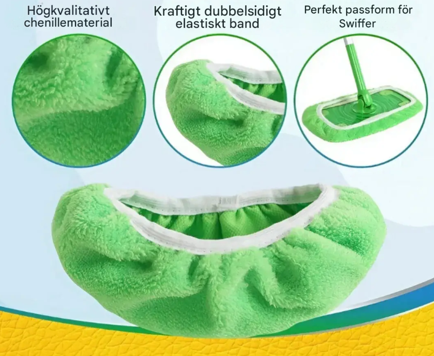 GreenSweep™  Återanvändbar mopp för Swiffer | 2+2 GRATIS (med mikrofiberborst)
