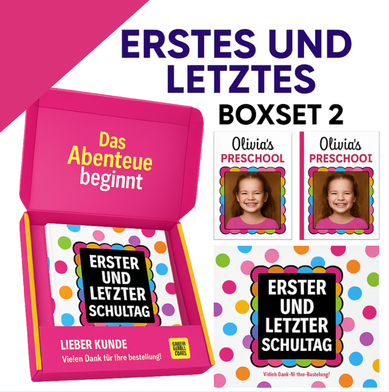 Vom ersten Schultag bis zum Abschluss – die Geschichte Ihres Kindes in einem Buch