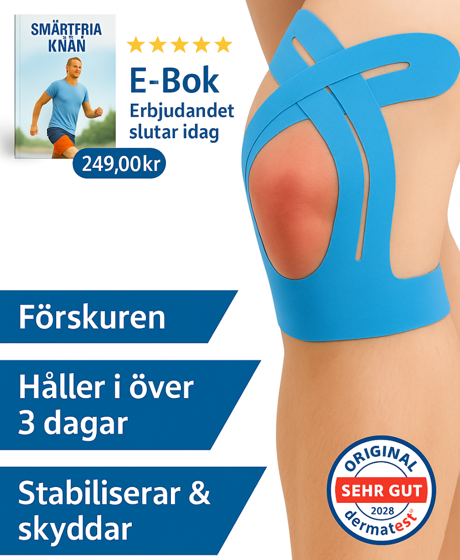 TAPEX™ Knätejp för maximal stabilitet och naturlig lindring mot svullnad