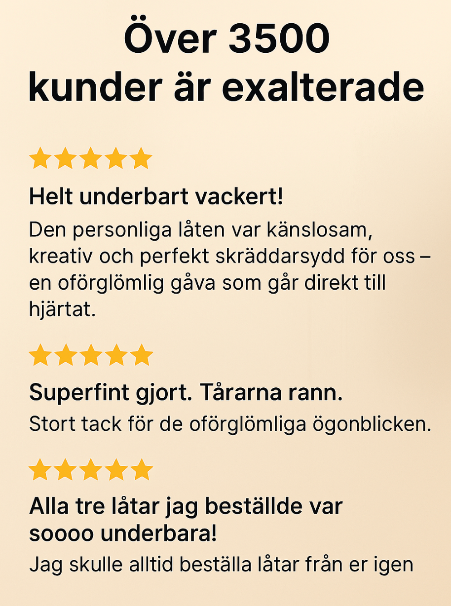 En låt som berättar er historia och lever för evigt - odödlig gåva