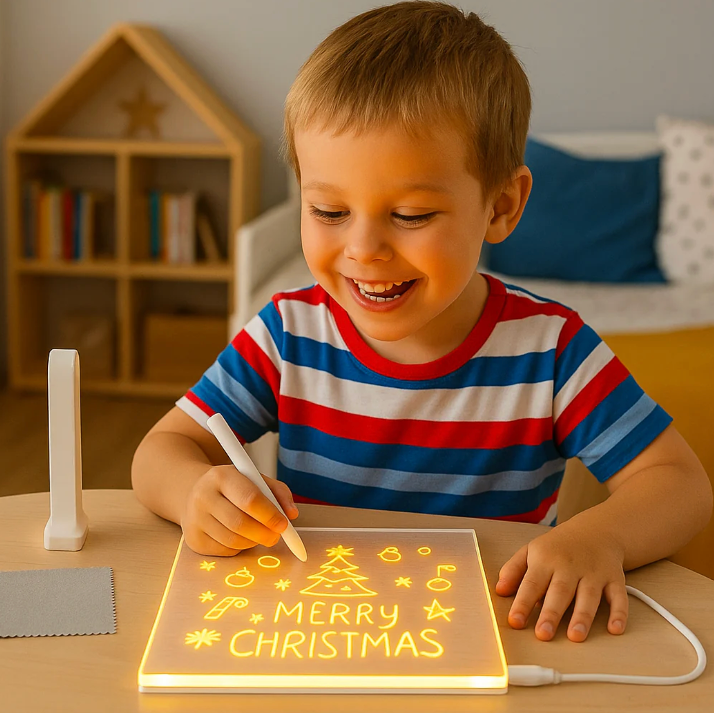 Lysande LED-ritbräda för barn