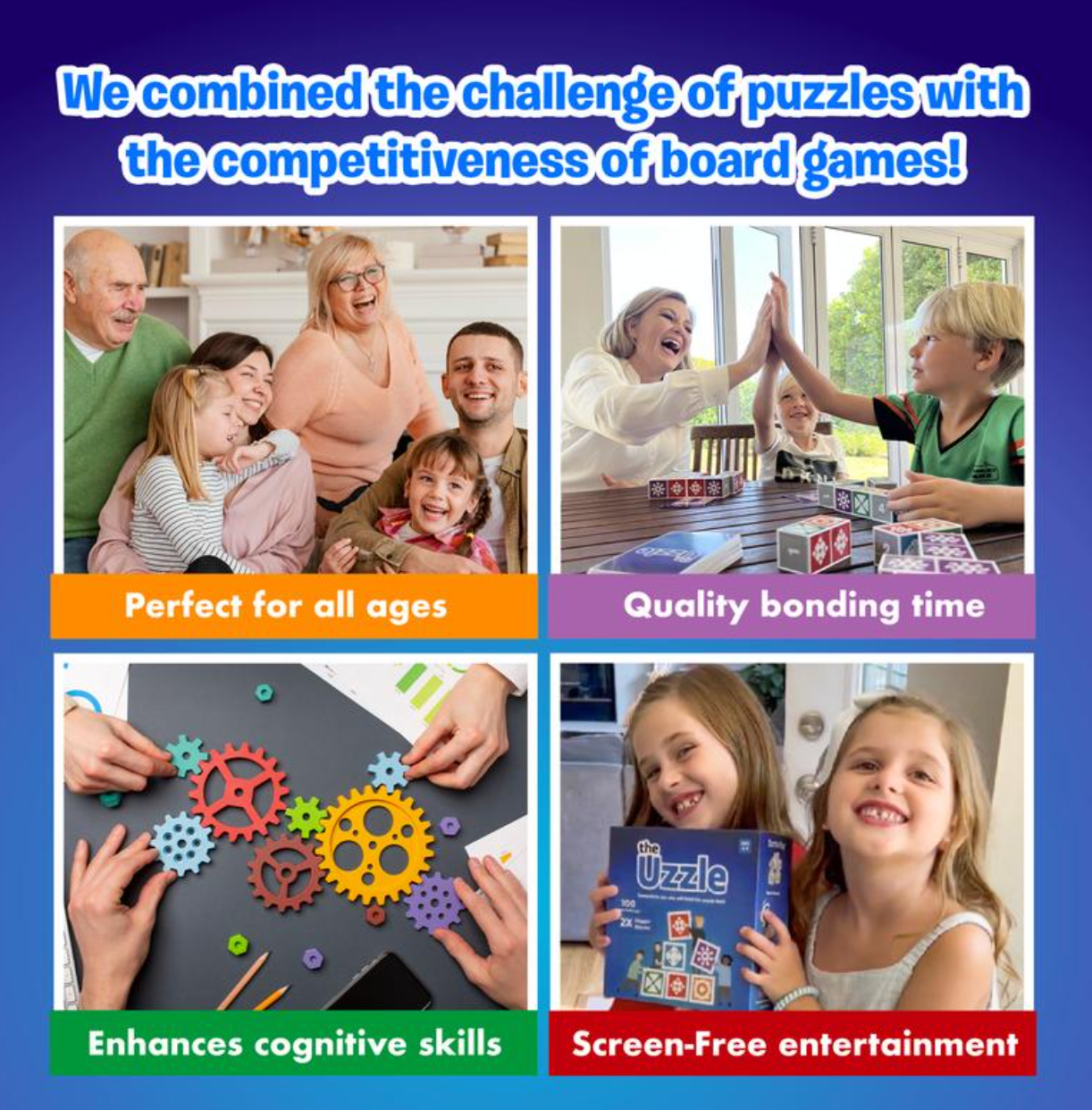 The Uzzle – Det roliga och kluriga familjespelet för alla åldrar!