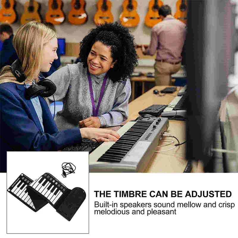 Oppdag ditt musikalske talent med dette lille bærbare pianoet