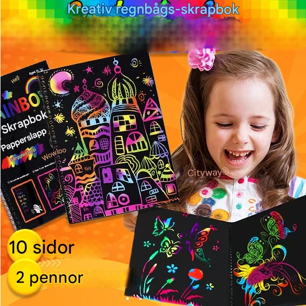 Cithway® Magisk Skrapbok – Skapa med Regnbågens Kraft!